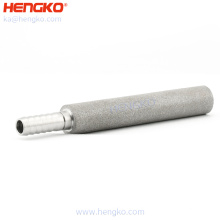 Sintered stainless steel 316L air ozone/oxygen/CO2/N2 diffuser aeration stone